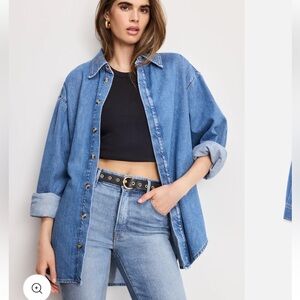 Good American Oversize Denim Shirt